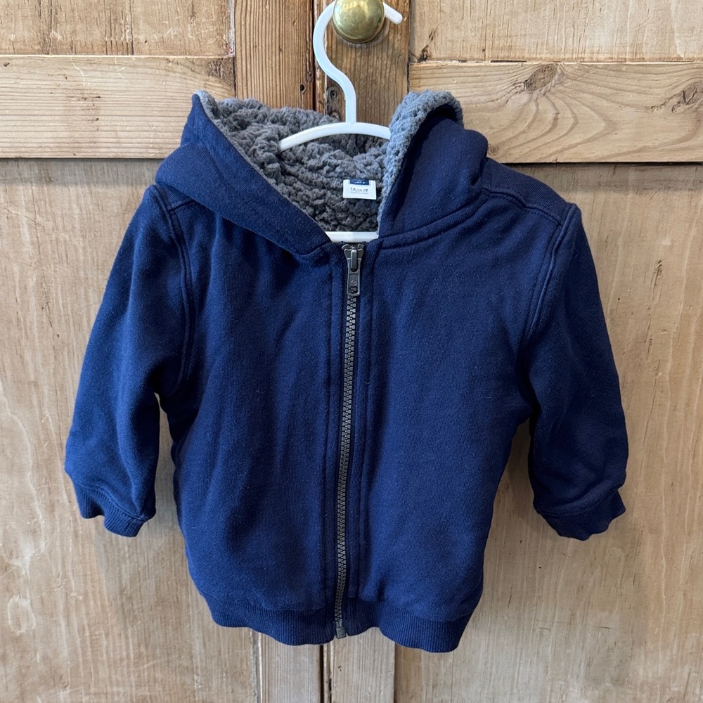 Janie and Jack Kids Navy Blue Fleece Hoodie